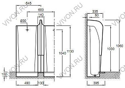 Jacob Delafon Панель разделительная для писсуара "Boissire 2" EN482-00 средняя – фотография-3